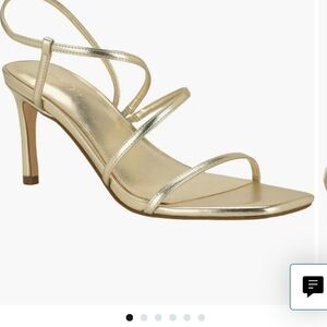 Calvin Klein Gold Strappy Heels Hadlee Sandal. Like NEW, Worn Once- a few hours